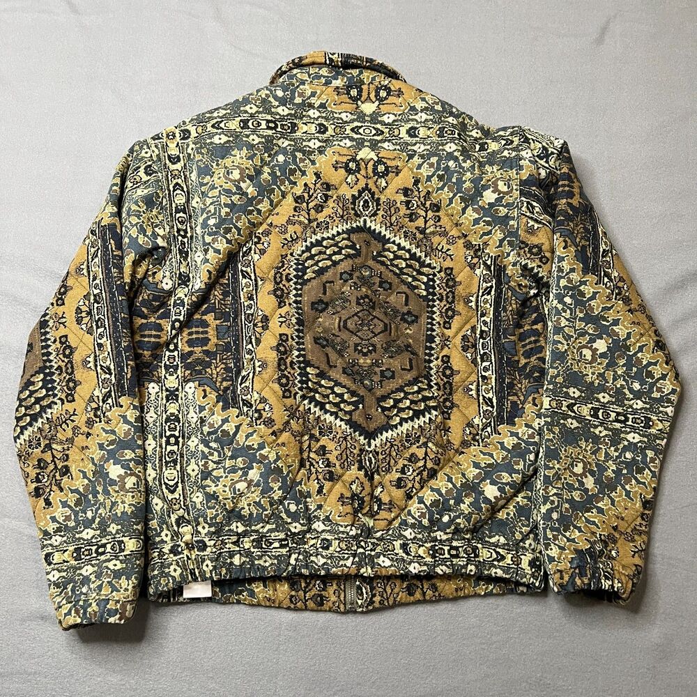 Urban Outfitters Quilted Harrington Jacket Men's Small Multicolor Printed Zip-Up - Picture 2 of 12